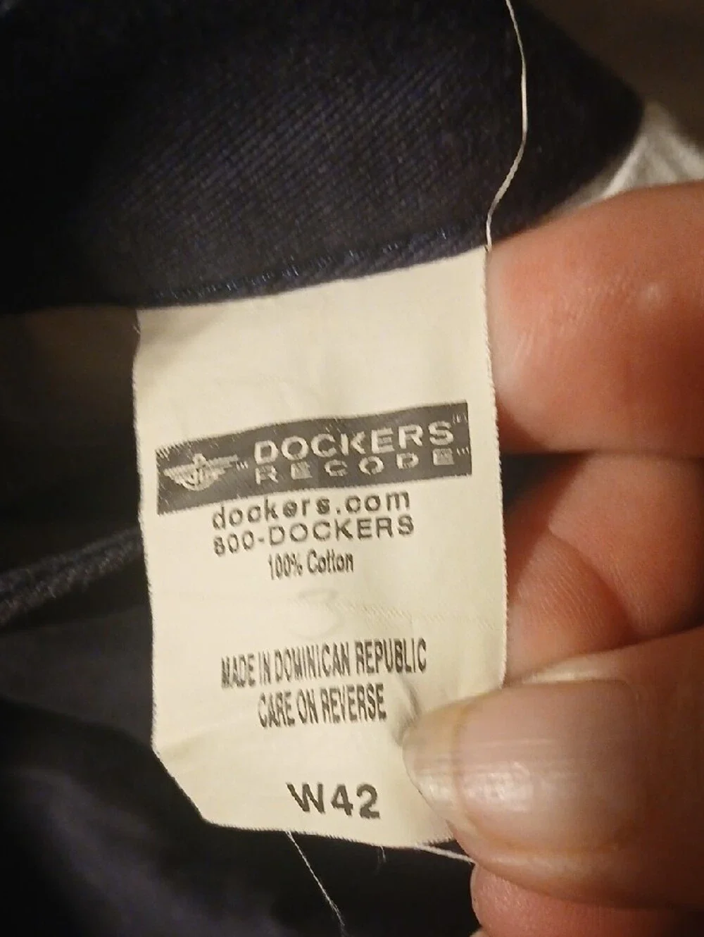 Men’s Dark Navy Chino Jeans Dockers  Size 42